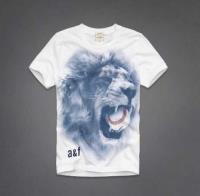 heren abercrombie fitch korte t-shirt crewneck wit lion pattern Nieuwe Website dzb8a597